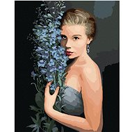 Zuty - Painting by Numbers - Blonde Woman and Blue Flowers (Pieter Wagemans), 40X50 Cm, Canvas+Frame - Painting by Numbers