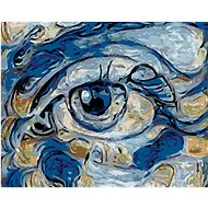 Zuty - Painting by Numbers - Abstract Eye of Young Girl, 40X50 Cm, Canvas+Frame - Painting by Numbers