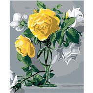 Zuty - Painting by Numbers - Still Life of White and Yellow Roses in Glass Vase (Pieter Wagemans), 4 - Painting by Numbers
