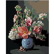Zuty - Painting by Numbers - Still Life Flowers In Porcelain Vase (Pieter Wagemans), 40X50 Cm, Canva - Painting by Numbers