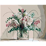 Zuty - Painting by Numbers - Still Life Bouquet in Glass Vase (Pieter Wagemans), 40X50 Cm, Canvas+Fr - Painting by Numbers