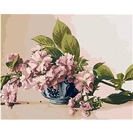 Zuty - Painting by Numbers - Still Life Branch of Flowering Sakura in Porcelain Bowl (Pieter Wageman - Painting by Numbers