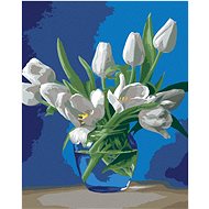Zuty - Painting By Numbers - Still Life Tulips In Glass Vase (Pieter Wagemans), 40X50 Cm, Canvas+R - Painting by Numbers