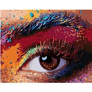 Zuty - Painting by Numbers - Female Colored Eye, 40X50 Cm, Canvas+Frame - Painting by Numbers