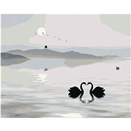 Zuty - Painting by Numbers - Swan Lake, 40X50 Cm, Canvas+Frame - Painting by Numbers