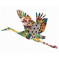 Zuty - Painting by Numbers - Stork With Ornaments, 40X50 Cm, Canvas+Frame - Painting by Numbers