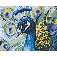Zuty - Painting by Numbers - Peacock, 40X50 Cm, Canvas+Frame - Painting by Numbers