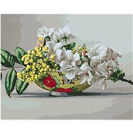 Zuty - Painting by Numbers - Still Life Blooming Apple Tree and Humboldt's Smile in Painted Vase (Pi - Painting by Numbers
