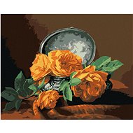 Zuty - Painting by Numbers - Still Life of Yellow Roses in Decorated Case (Pieter Wagemans), 40X50 C - Painting by Numbers