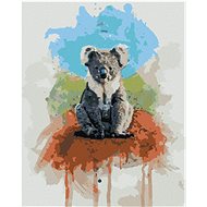 Zuty - Painting by Numbers - Koala on Colored Background, 40X50 Cm, Canvas+Frame - Painting by Numbers