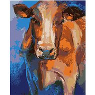 Zuty - Painting by Numbers - Colored Cow Head, 40X50 Cm, Canvas+Frame - Painting by Numbers