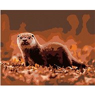 Zuty - Painting by Numbers - Otter for Autumn, 80X100 Cm, Canvas+Frame - Painting by Numbers
