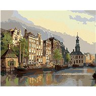 Zuty - Painting by Numbers - View of the Mint in Amsterdam, 80X100 Cm, Canvas+Frame - Painting by Numbers