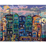 Zuty - Painting by Numbers - Tall Houses in Amsterdam, 40X50 Cm, Canvas+Frame - Painting by Numbers