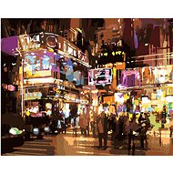 Zuty - Painting by Numbers - Night City, 80X100 Cm, Canvas+Frame - Painting by Numbers