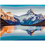 Zuty - Painting by Numbers - Fantastic Panorama of Lake Bachalpsee in Switzerland, 40X50 Cm, Canvas+ - Painting by Numbers