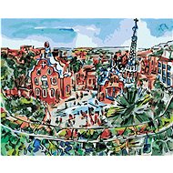 Zuty - Painting by Numbers - colourful Barcelona, 80X100 Cm, Canvas+Frame - Painting by Numbers