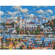Zuty - Painting by Numbers - Sochi Train Station, 80X100 Cm, Canvas+Frame - Painting by Numbers