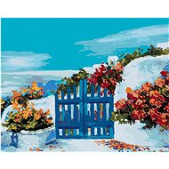 Zuty - Painting by Numbers - Garden on Santorini, 40X50 Cm, Canvas+Frame - Painting by Numbers