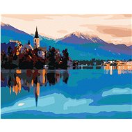 Zuty - Painting by Numbers - Bled Lakes in Slovenia, 80X100 Cm, Canvas+Frame - Painting by Numbers