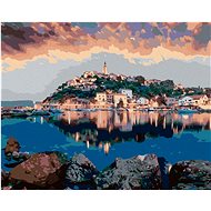 Zuty - Painting by Numbers - City of Vrbnik, 80X100 Cm, Canvas+Frame - Painting by Numbers