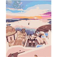 Zuty - Painting by Numbers - Colorful Santorini, 40X50 Cm, Canvas+Frame - Painting by Numbers
