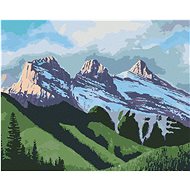 Zuty - Painting by Numbers - Three Mountains and a Forest (Robert Johnson), 40X50 Cm, Canvas+Frame - Painting by Numbers
