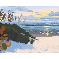 Zuty - Painting by Numbers - Beach Entrance and Sunset (Robert Johnson), 80X100 Cm, Canvas+Frame - Painting by Numbers