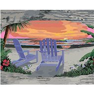 Zuty - Painting by Numbers - Evening Sunset on the Beach for Two (Robert Johnson), 40X50 Cm, Canvas - Painting by Numbers