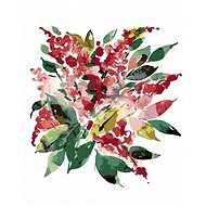 Zuty - Painting by Numbers - Winter Greenery and Pink Flowers (Alexandria Gilbert), 40X50 Cm, Canvas - Painting by Numbers