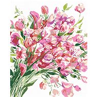 Zuty - Painting by Numbers - Pink Flowers of Pea (Alexandria Gilbert), 40X50 Cm, Canvas+Frame - Painting by Numbers