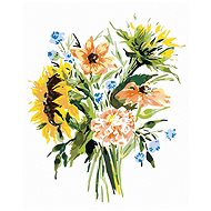 Zuty - Painting by Numbers - Bouquet of Wild Flowers and Sunflowers (Alexandria Gilbert), 40X50 Cm,  - Painting by Numbers