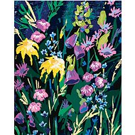 Zuty - Painting by Numbers - Flowers in the Night Meadow (Alexandria Gilbert), 40X50 Cm, Canvas+Fram - Painting by Numbers
