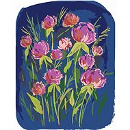Zuty - Painting by Numbers - Pink Peonies in a Night Meadow (Alexandria Gilbert), 40X50 Cm, Canvas+R - Painting by Numbers