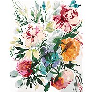 Zuty - Painting by Numbers - Multicoloured Flowers Between Leaves (Alexandria Gilbert), 40X50 Cm, Ca - Painting by Numbers