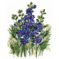Zuty - Painting by Numbers - Blue Flowers of the Dragonfly (Alexandria Gilbert), 40X50 Cm, Canvas+Fr - Painting by Numbers