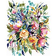 Zuty - Painting by Numbers - Coloured Flowers (Alexandria Gilbert), 40X50 Cm, Canvas - Painting by Numbers