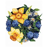 Zuty - Painting by Numbers - Yellow and Blue Daffodils (Alexandria Gilbert), 40X50 Cm, Canvas+Frame - Painting by Numbers