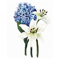 Zuty - Painting by Numbers - Lilies And Hydrangeas (Alexandria Gilbert), 40X50 Cm, Canvas+Frame - Painting by Numbers