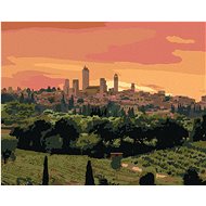 Zuty - Painting by Numbers - City And Sunset, Italy (Ted Davis), 80X100 Cm, Canvas+Frame - Painting by Numbers