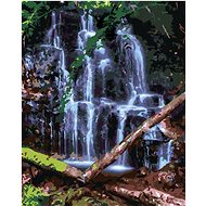 Zuty - Painting by Numbers - Waterfall, Hawaii (Ted Davis), 40X50 Cm, Canvas+Frame - Painting by Numbers