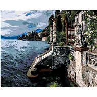 Zuty - Painting by Numbers - Villa by the Sea, Italy (Ted Davis), 40X50 Cm, Canvas+Frame - Painting by Numbers