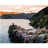 Zuty - Painting by Numbers - City by the Sea, Italy (Ted Davis), 80X100 Cm, Canvas+Frame - Painting by Numbers