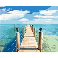 Zuty - Painting by Numbers - Pier by the Sea (Ted Davis), 80X100 Cm, Canvas+Frame - Painting by Numbers