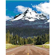 Zuty - Painting by Numbers - Snowy Mountain And Road (Ted Davis), 40X50 Cm, Canvas+Frame - Painting by Numbers