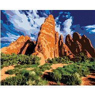Zuty - Painting By Numbers - Mountain In The Desert (Ted Davis), 80X100 Cm, Canvas+Frame - Painting by Numbers