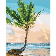Zuty - Painting by Numbers - Palm Tree on the Coast (Ted Davis), 40X50 Cm, Canvas+Frame - Painting by Numbers