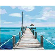 Zuty - Painting by Numbers - Pier And Sea (Ted Davis), 40X50 Cm, Canvas+Frame - Painting by Numbers