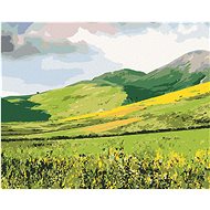 Zuty - Painting by Numbers - Meadow And Mountains (Ted Davis), 40X50 Cm, Canvas+Frame - Painting by Numbers
