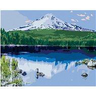 Zuty - Painting by Numbers - Lake And Snowy Mountain (Ted Davis), 40X50 Cm, Canvas+Frame - Painting by Numbers